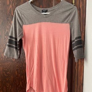 Pink and Grey S Top